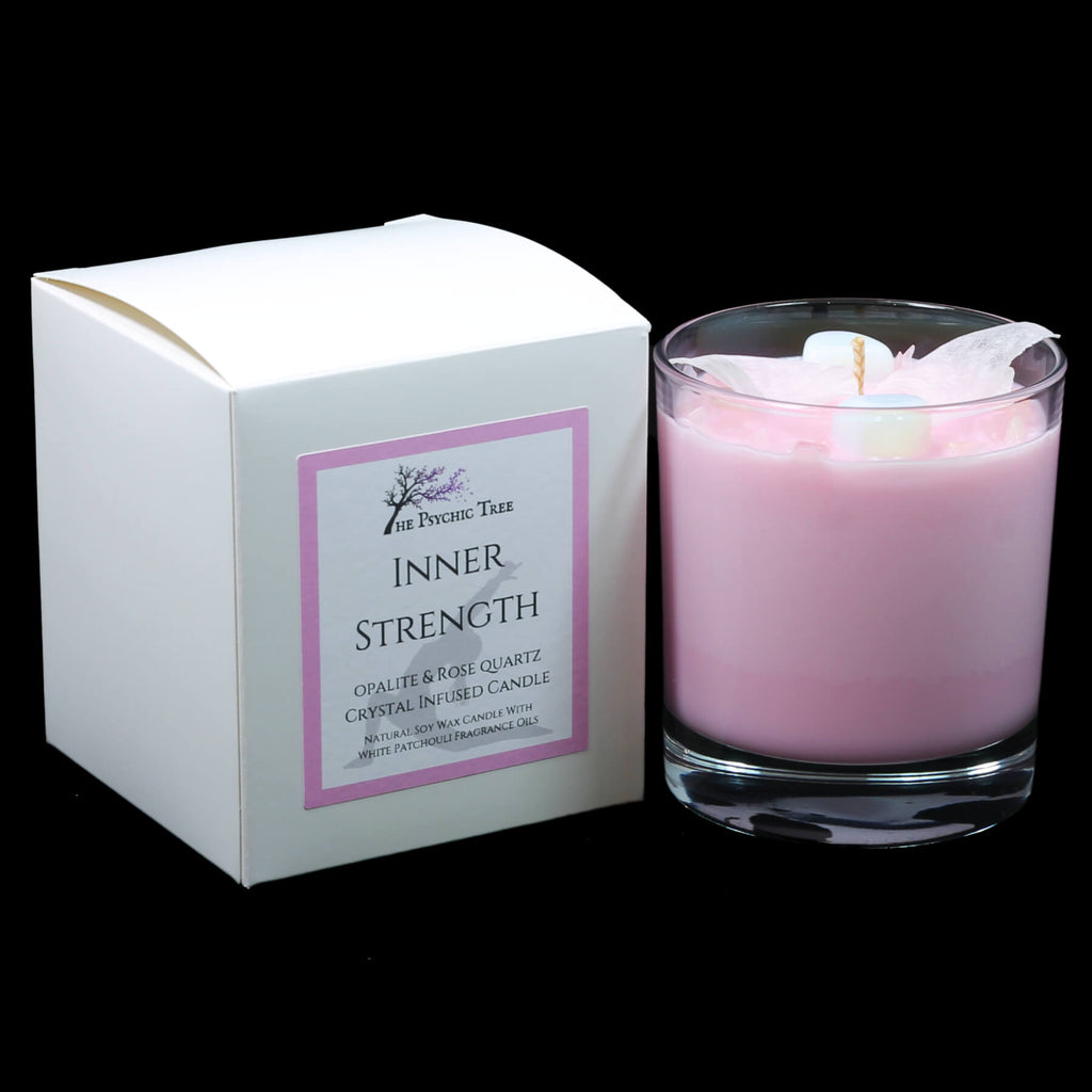 Inner Strength Crystal Infused Scented Candle