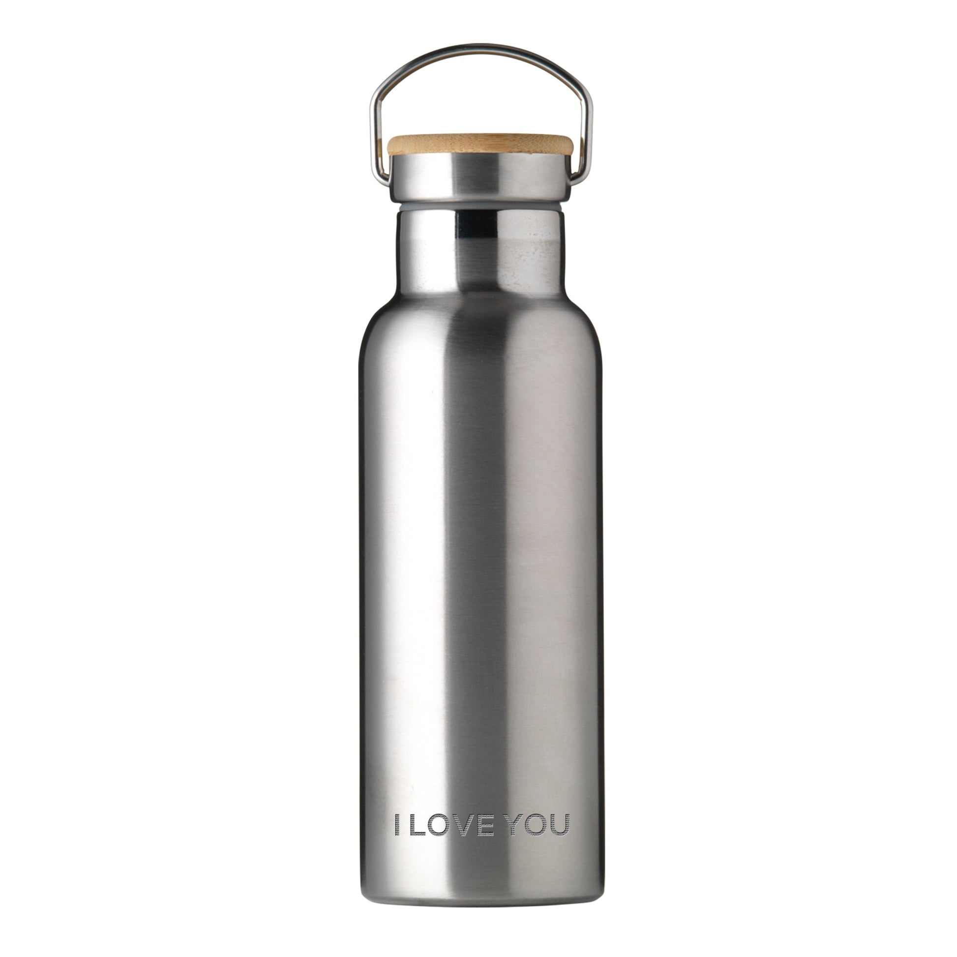 Personalised Insulated 17oz Drinks Bottle with Bamboo Lid