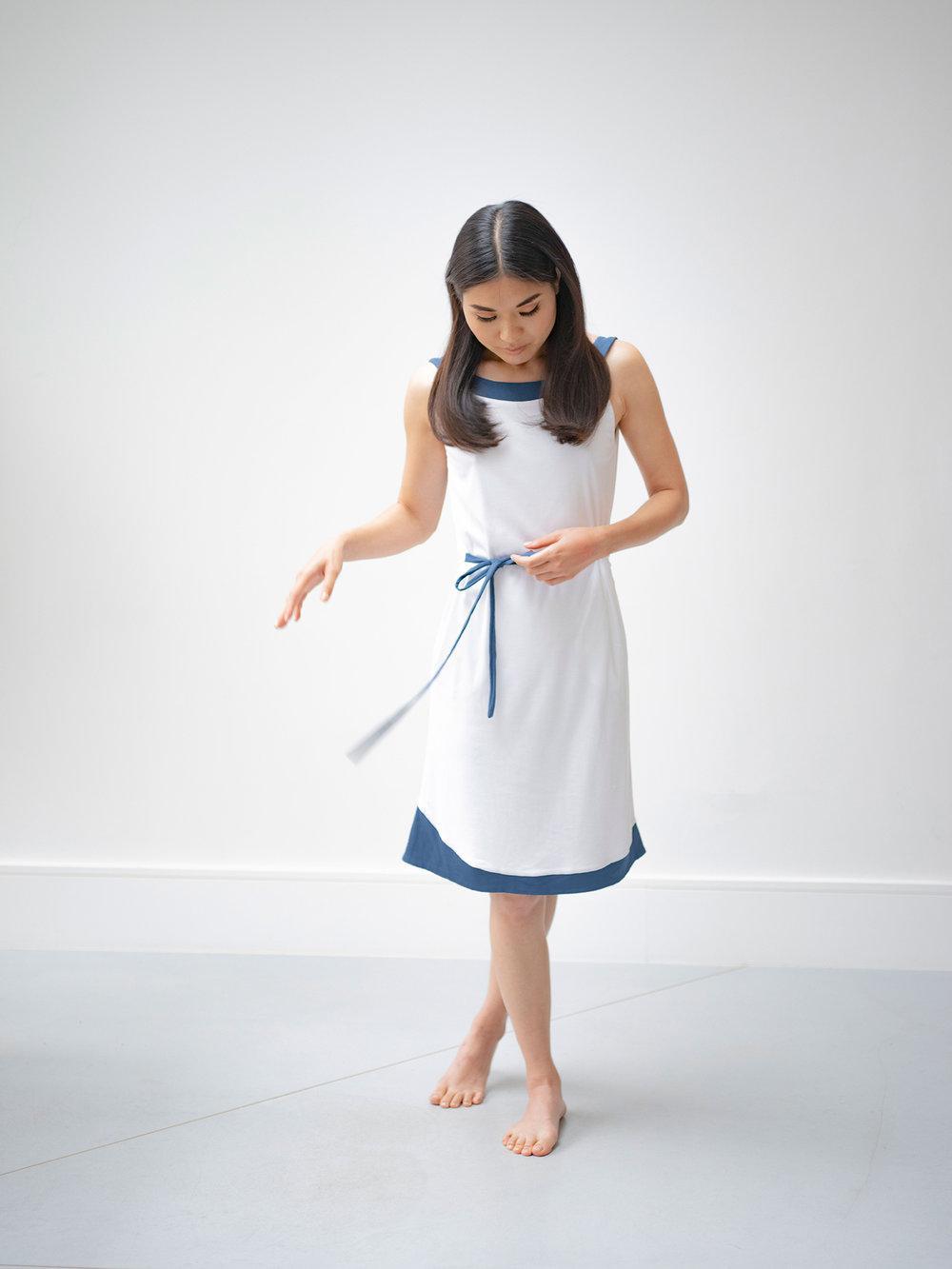 Wave Lounge Dress in Seaweed Micromodal