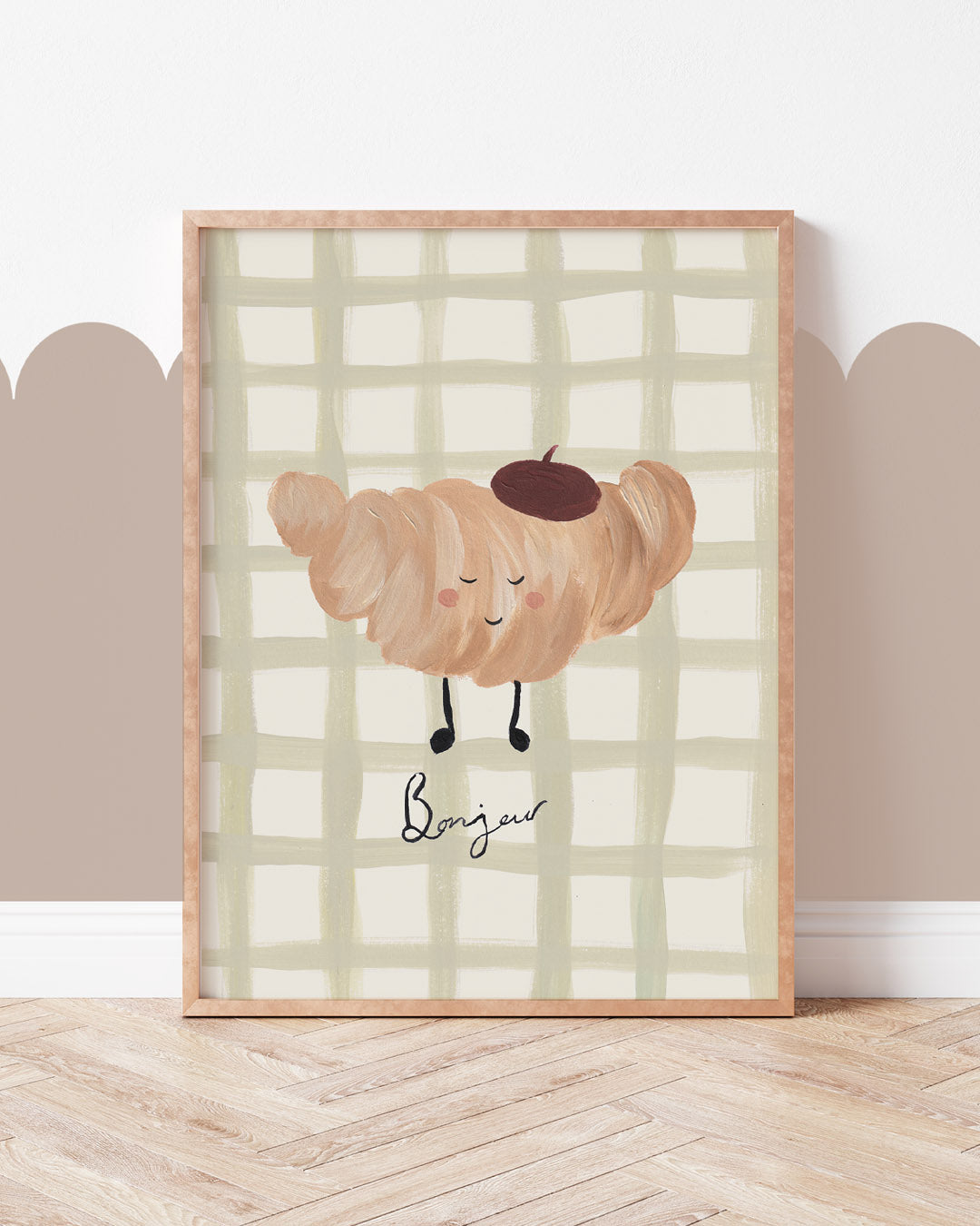 Hand Painted Croissant Food Art Print