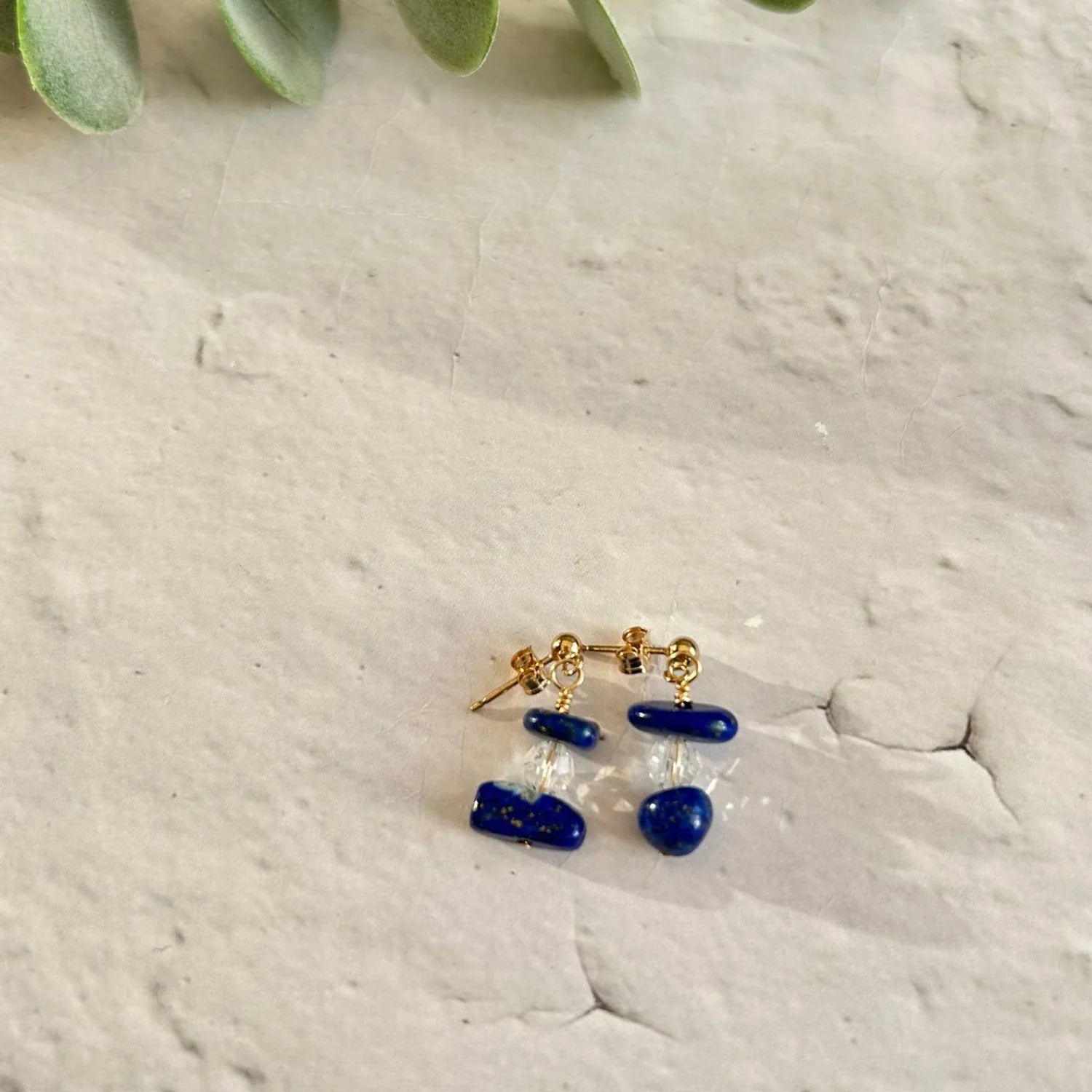 Lapis Lazuli Gemstone Earrings in Sterling Silver or Gold Filled