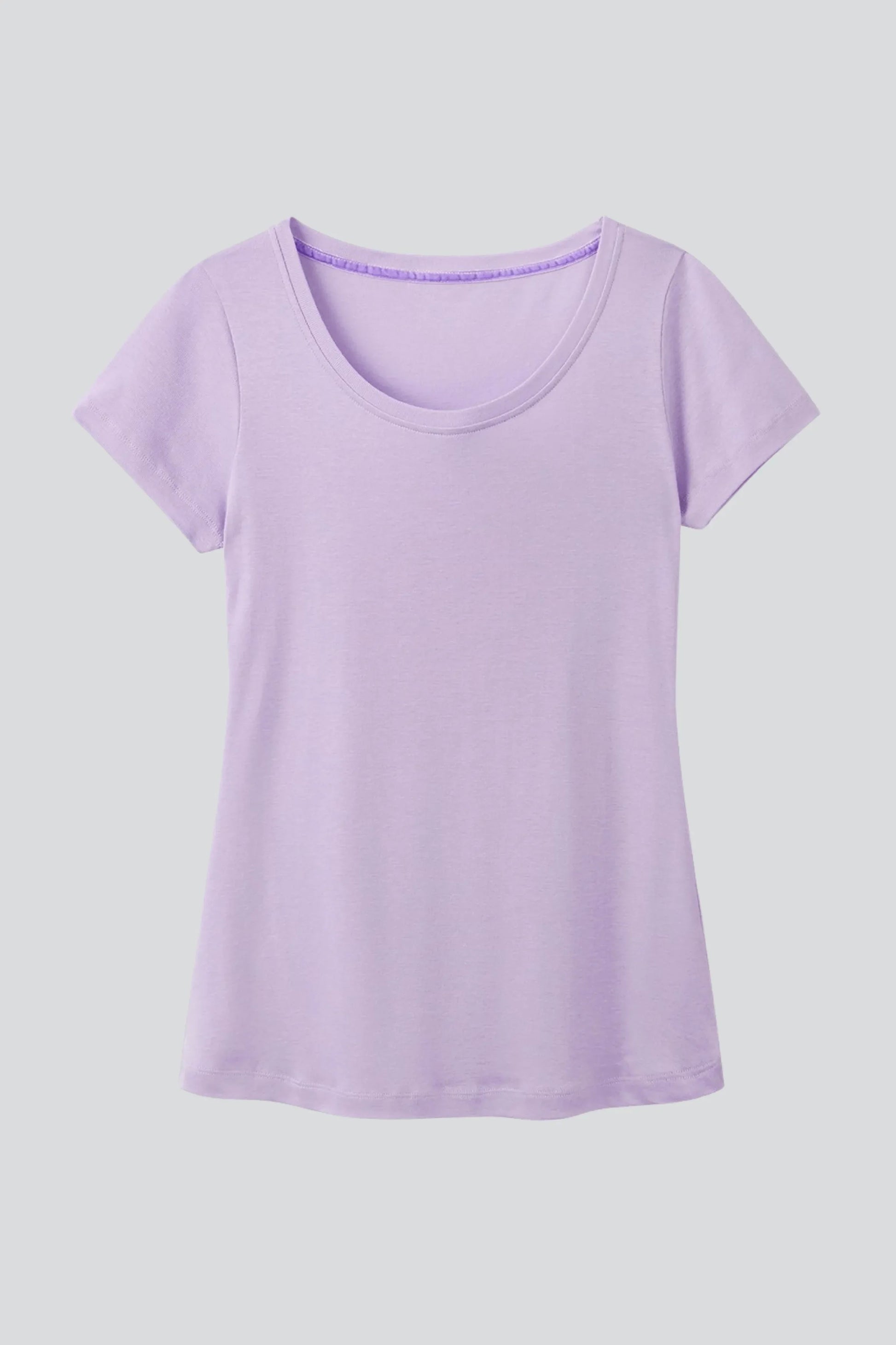 Women's Scoop Neck Cotton Modal T-Shirt Short Sleeve
