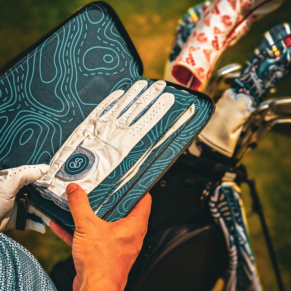 Premium Leather Golf Glove Case