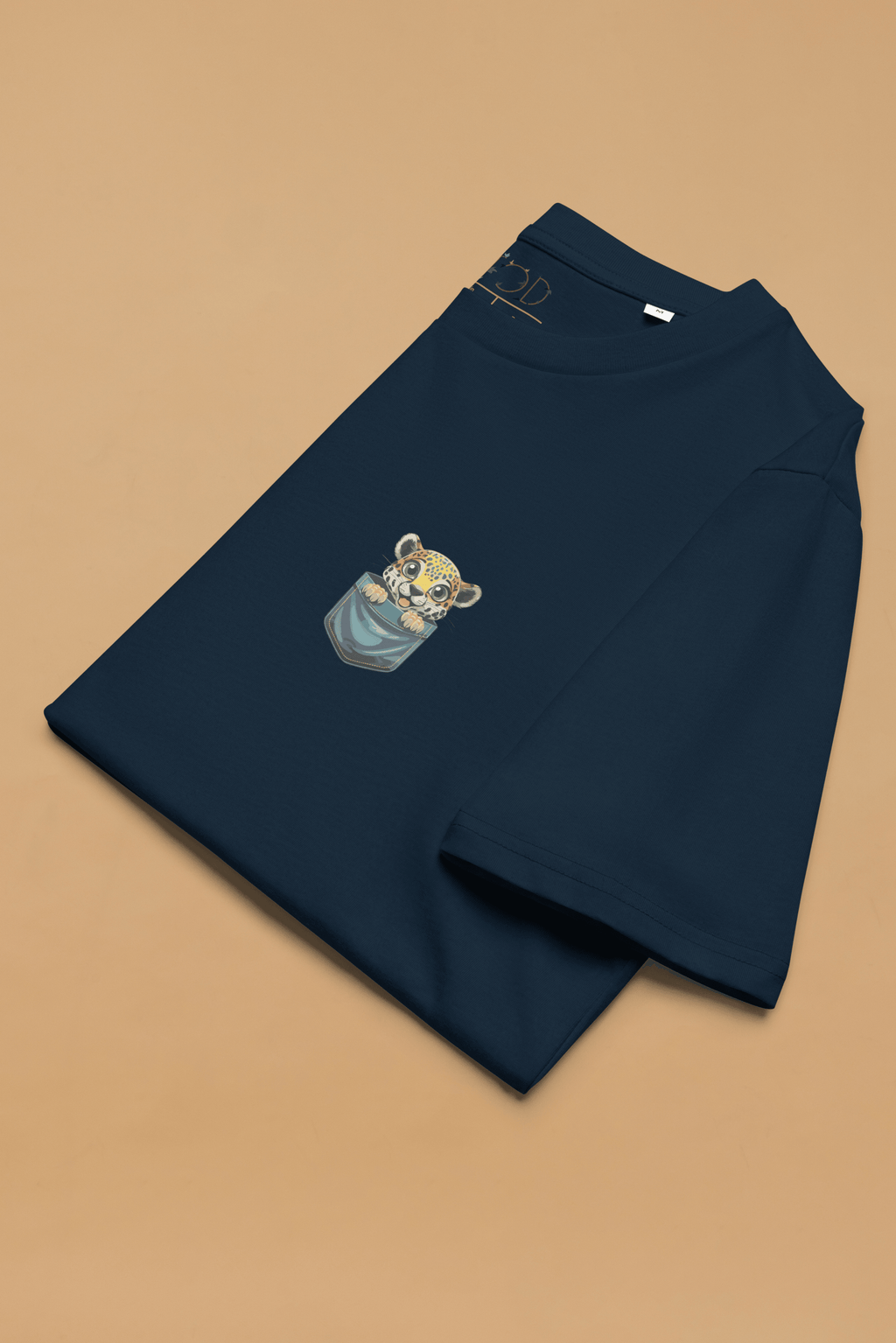 Leopard T-Shirt in Navy