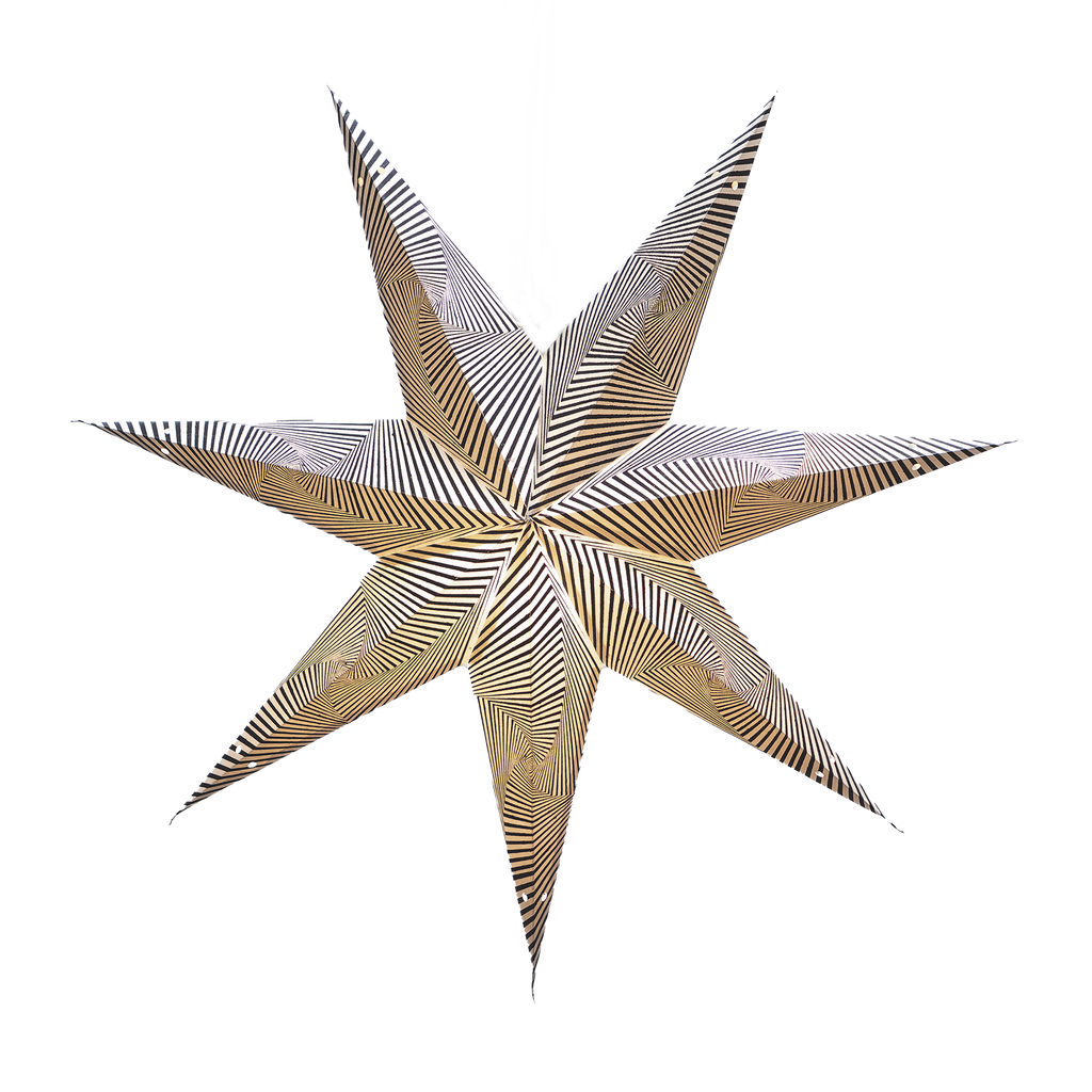 Monochrome Star Paper Lantern 60cm