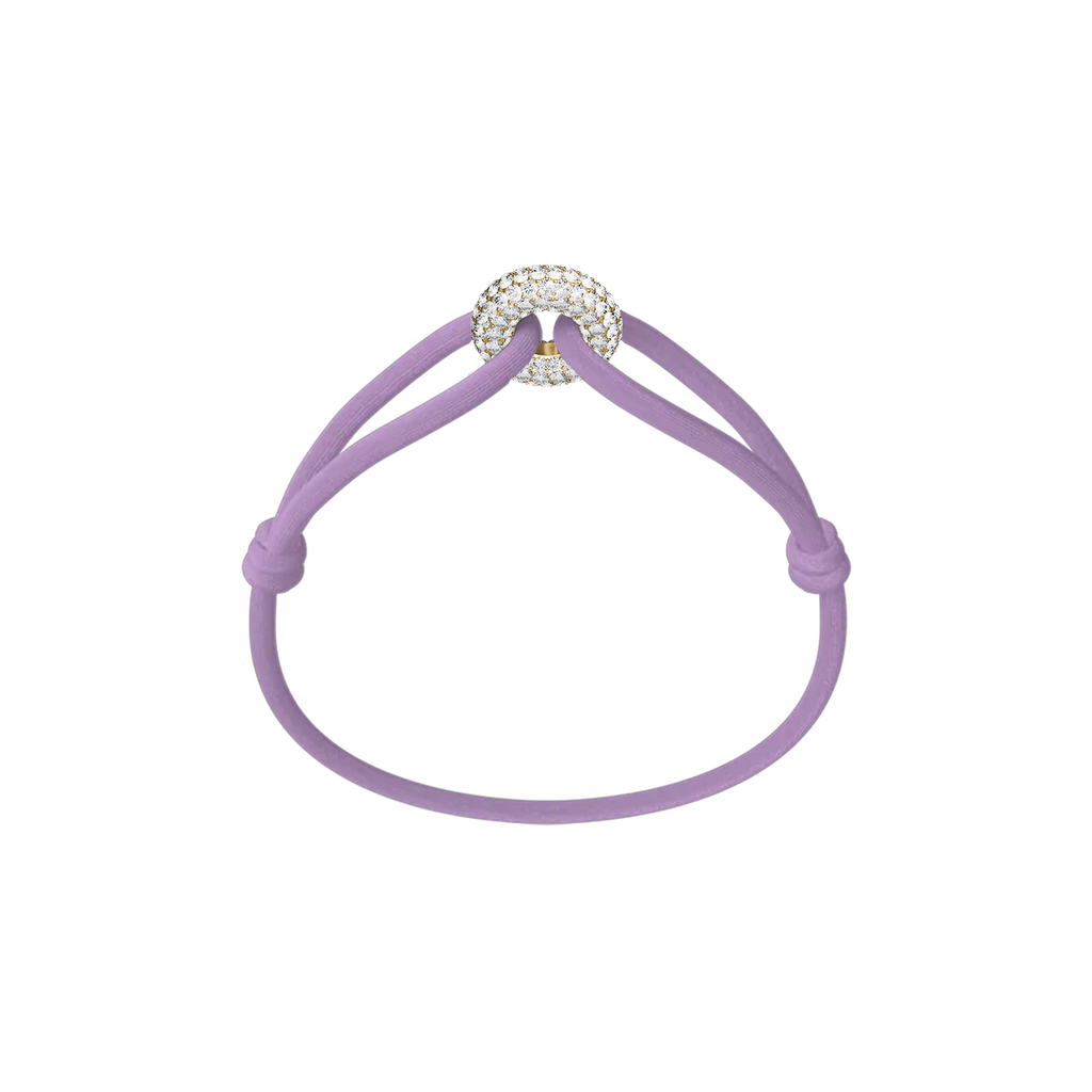 Silver Soho Pavé Cord Bracelet