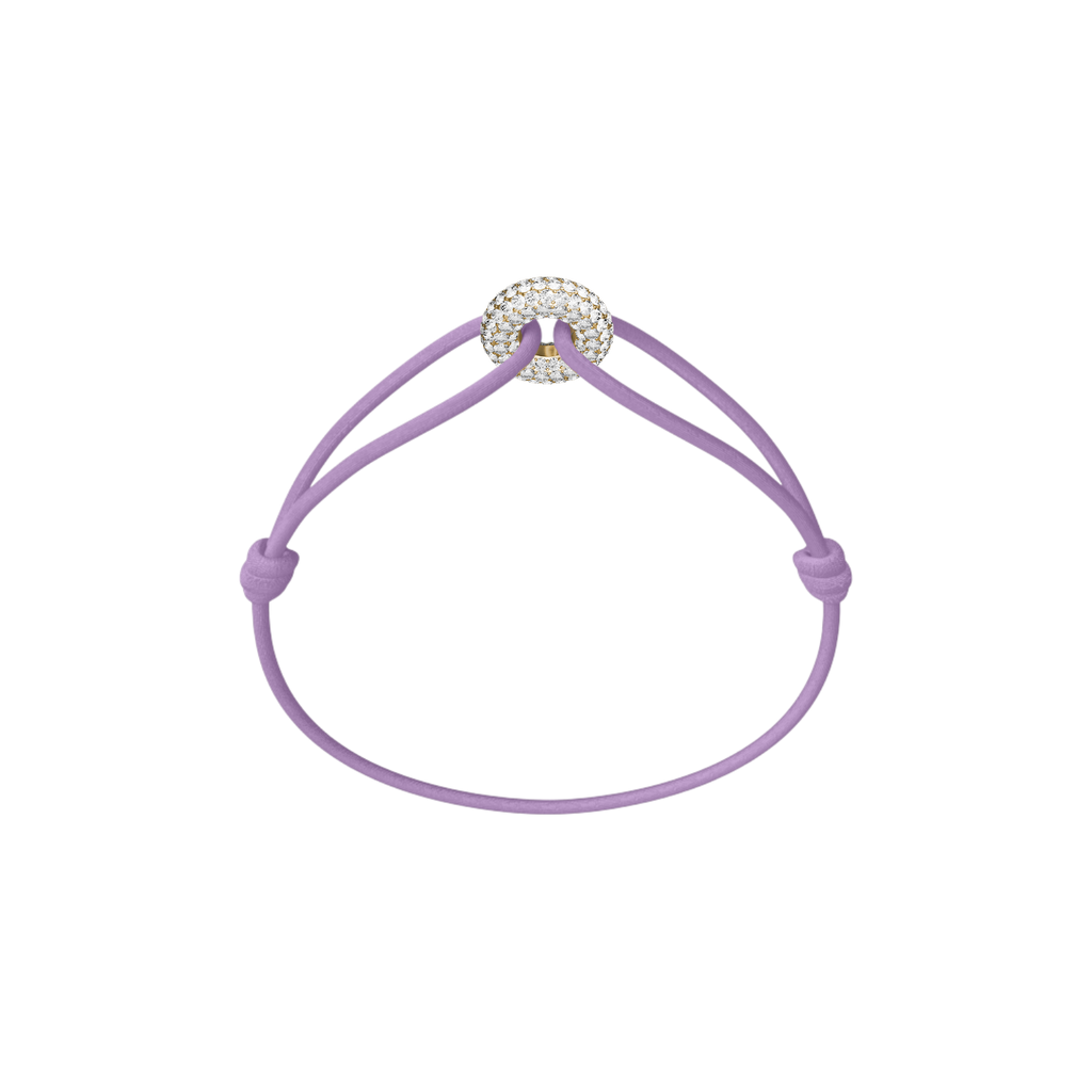 Mini Golden Soho Pave Cord Bracelet