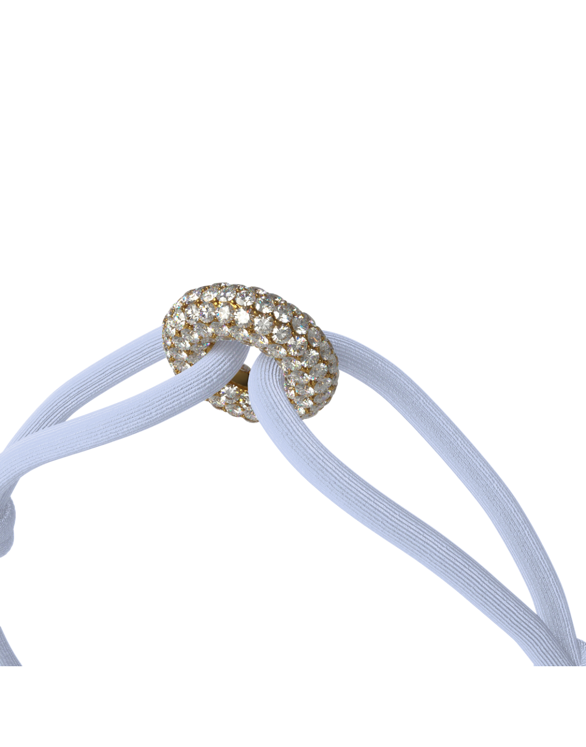 Golden Pave Cord Bracelet with Lab Diamonds