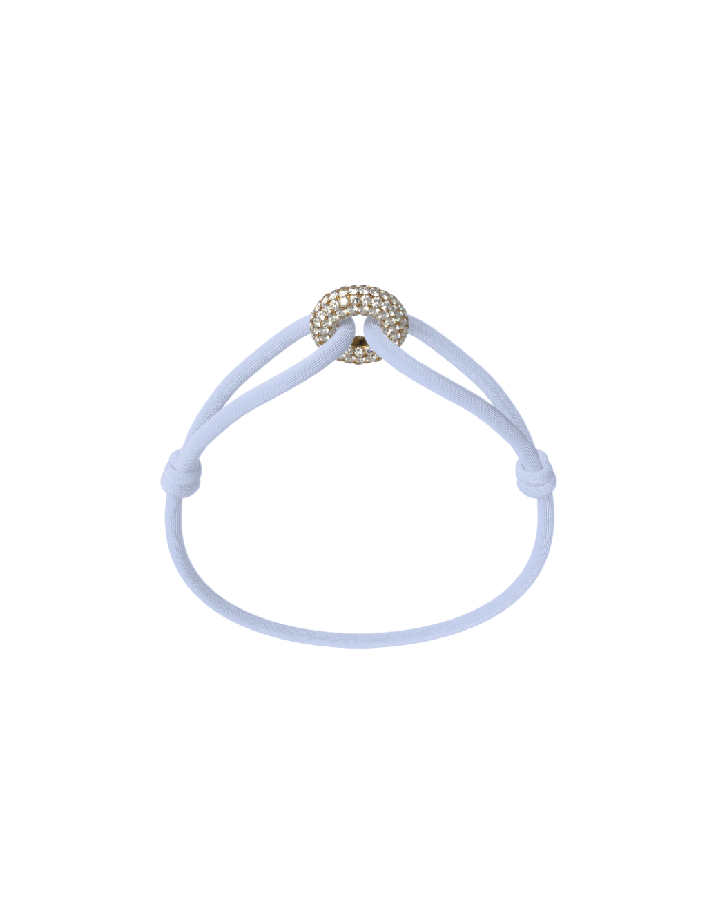 Golden Pave Cord Bracelet with Lab Diamonds