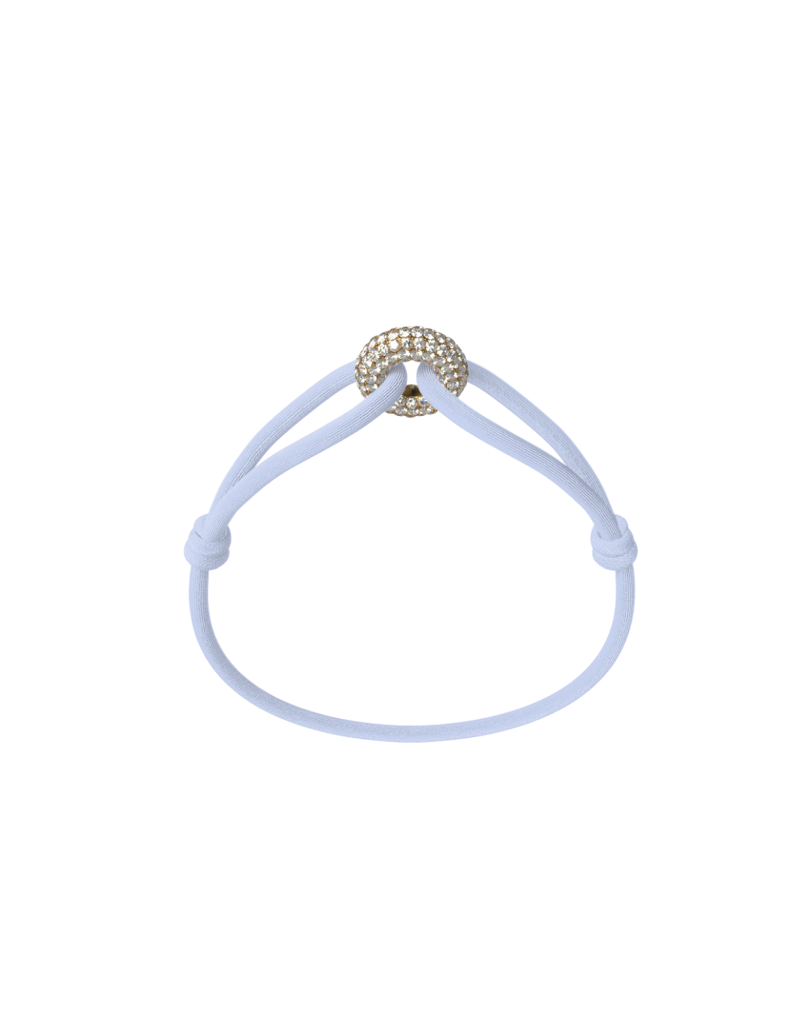 Golden Pave Cord Bracelet with Lab Diamonds