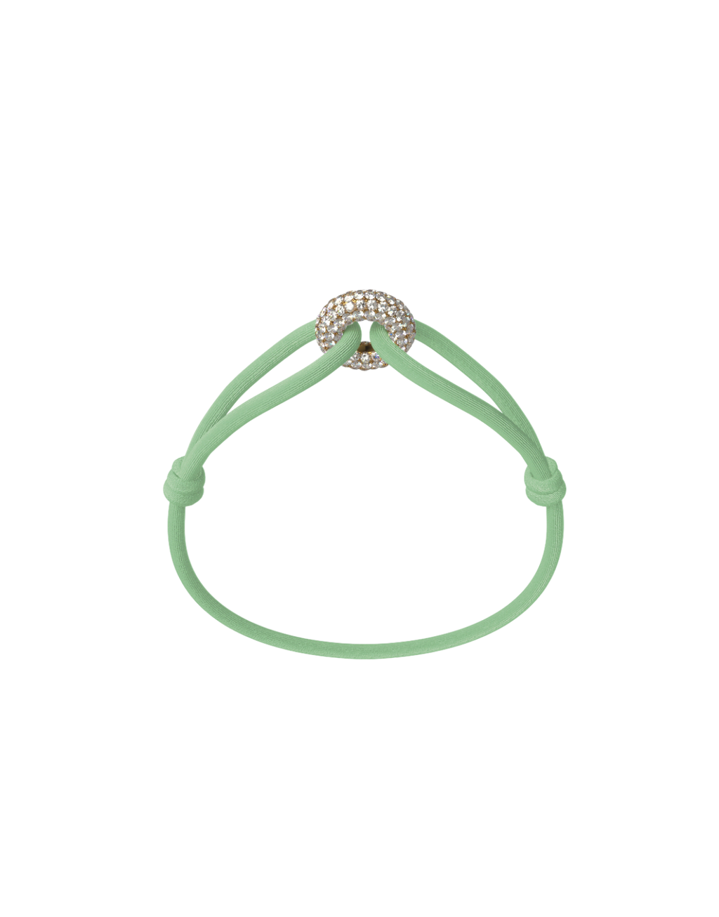Golden Pave Cord Bracelet with Lab Diamonds