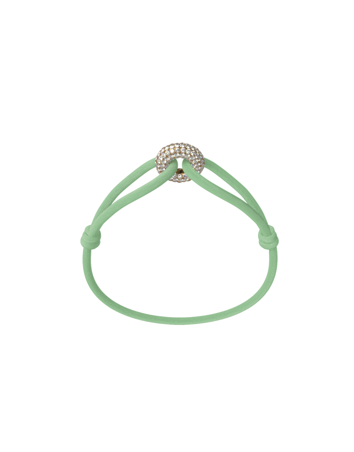 Golden Pave Cord Bracelet with Lab Diamonds