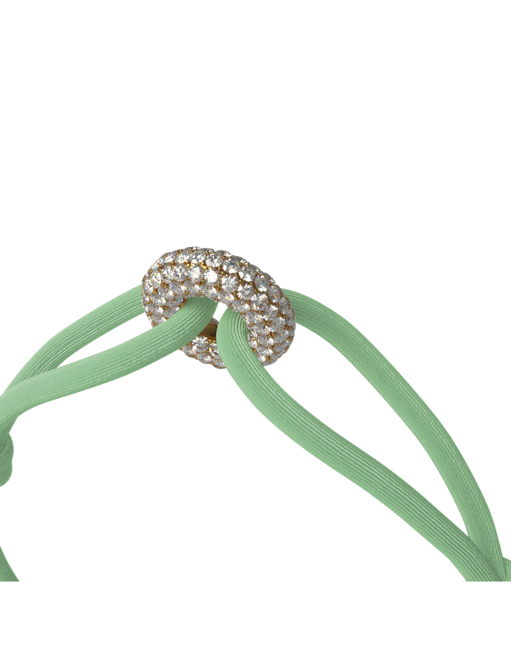Golden Pave Cord Bracelet with Lab Diamonds
