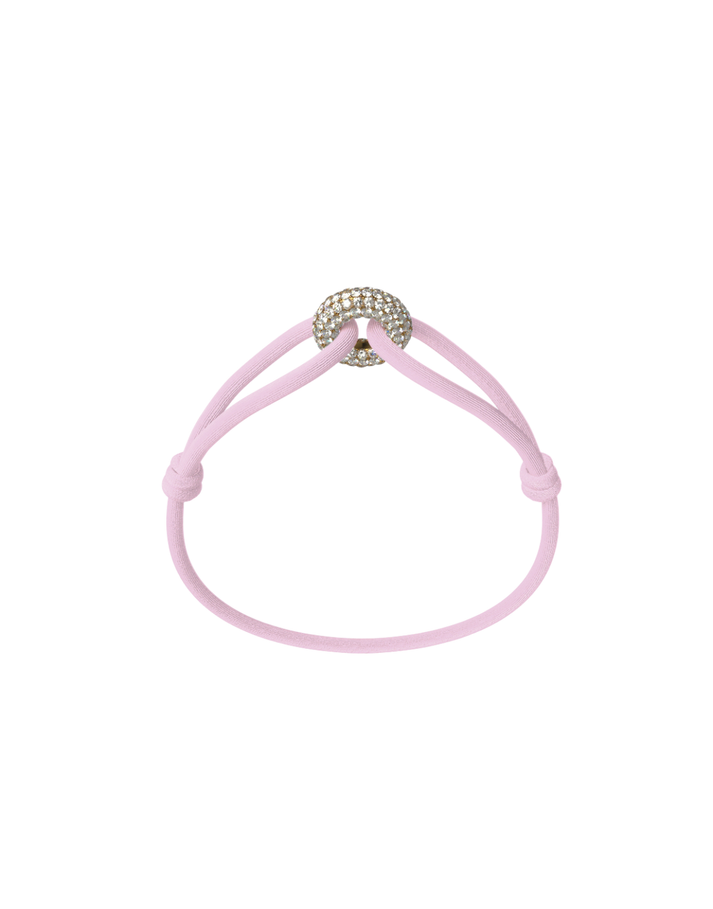 Golden Pave Cord Bracelet with Lab Diamonds