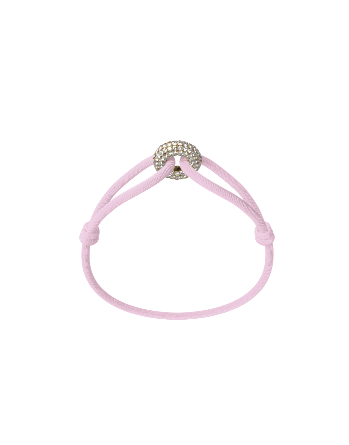 Golden Pave Cord Bracelet with Lab Diamonds