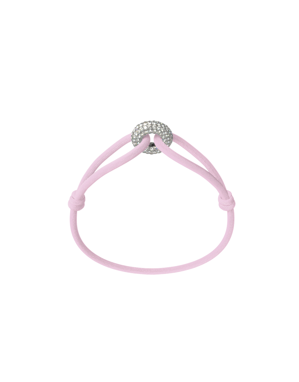 Silver Soho Pavé Cord Bracelet