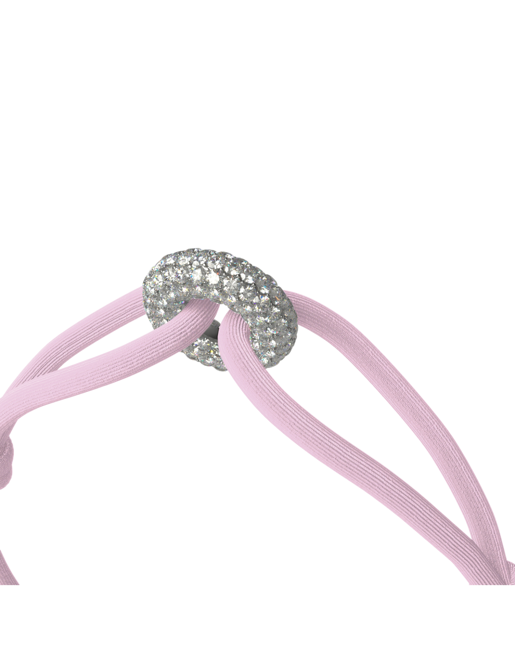 Silver Soho Pavé Cord Bracelet