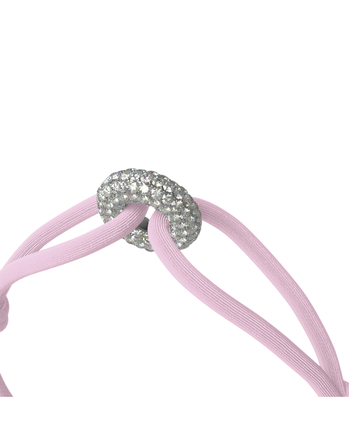 Silver Soho Pavé Cord Bracelet