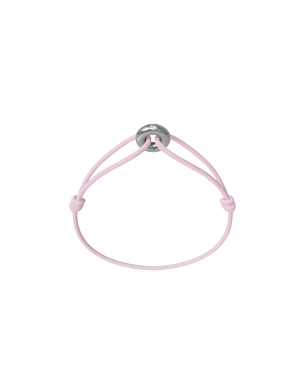 Mini Silver Diamond Cord Bracelet