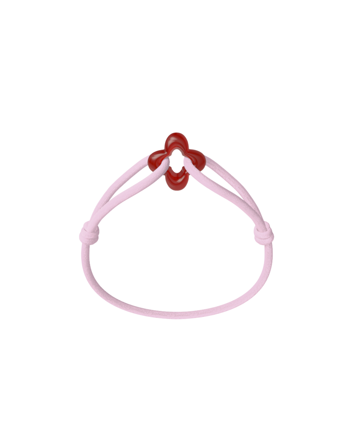 Red Clover Cord Bracelet with Carnelian