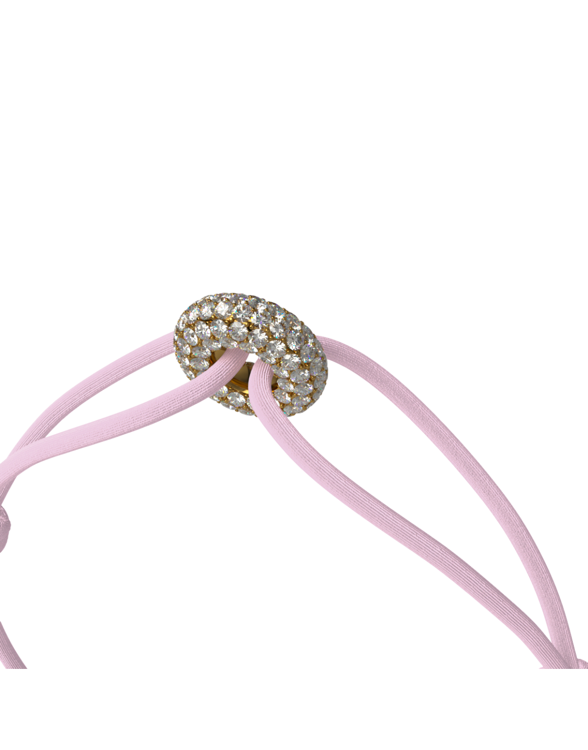Mini Golden Soho Pave Cord Bracelet