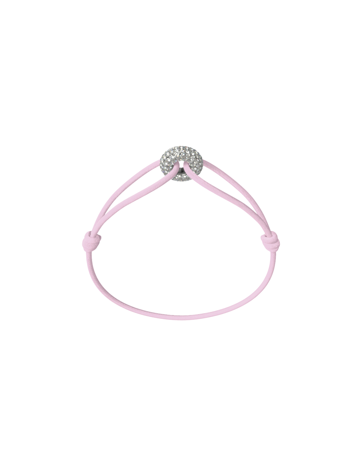 Mini Silver Soho Pavé Cord Bracelet