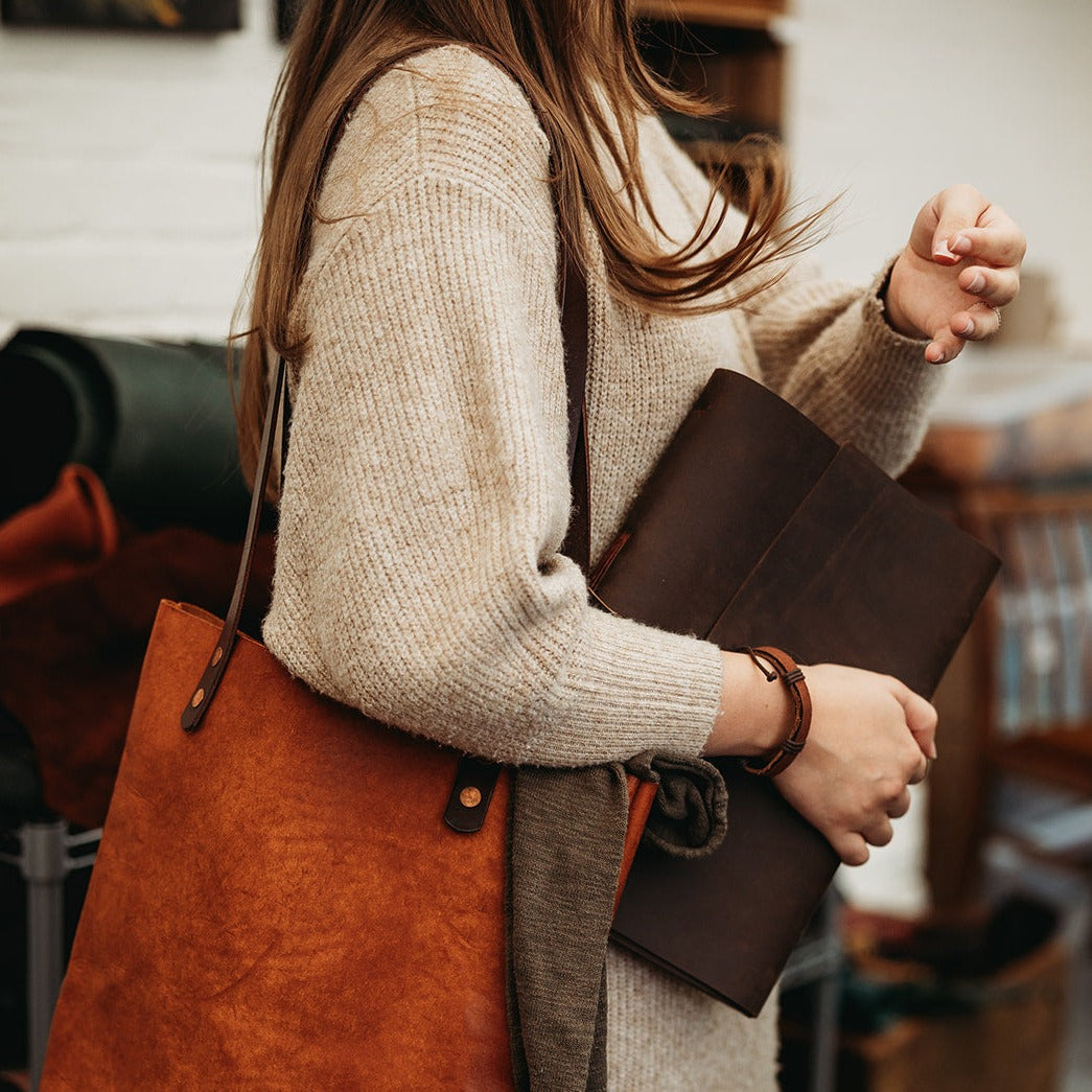 Dark Walnut Leather Journal
