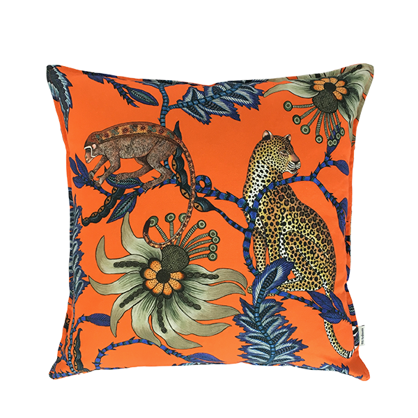 Monkey Bean Flame Linen Cushion Cover 50x50cm