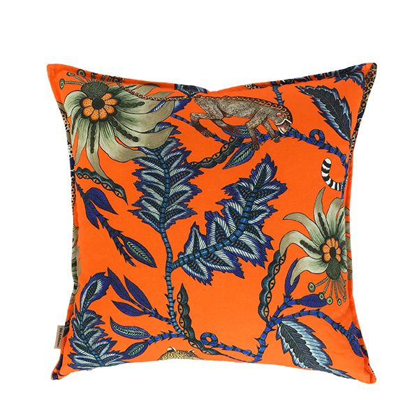 Monkey Bean Flame Linen Cushion Cover 50x50cm