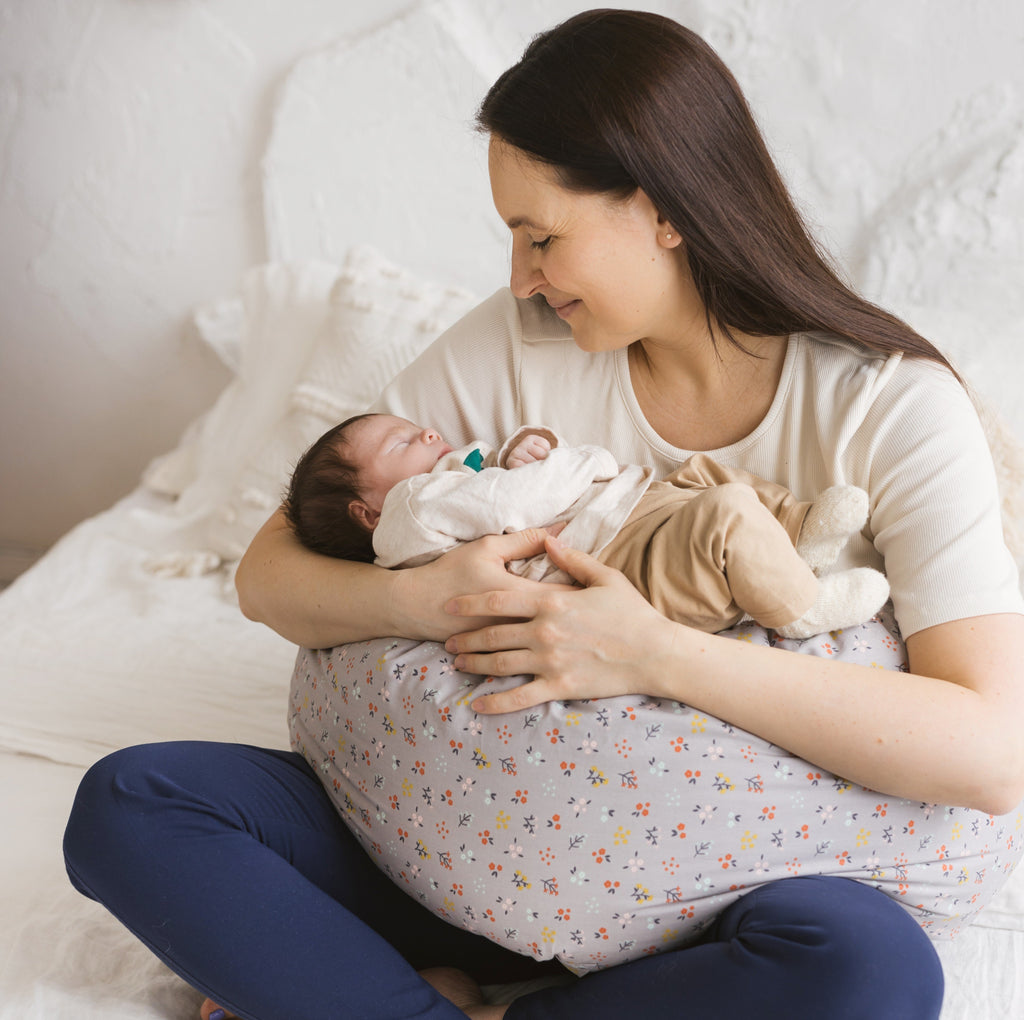 C-Shape Nursing and Pregnancy Pillow with Organic Cotton Cover