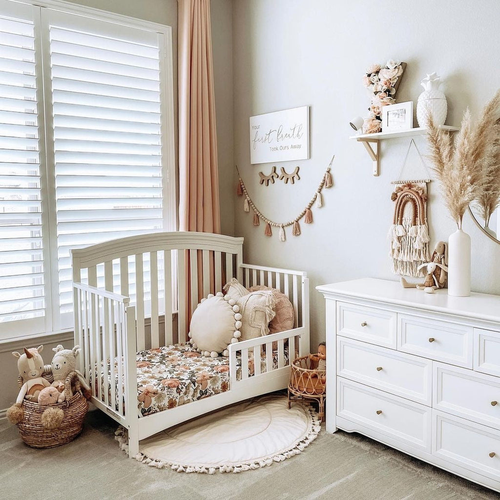 Padded Kids Play Mat in Ecru with Tassels