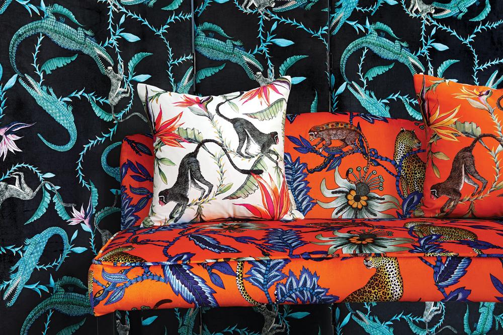 Monkey Paradise Flame Cushion Cover
