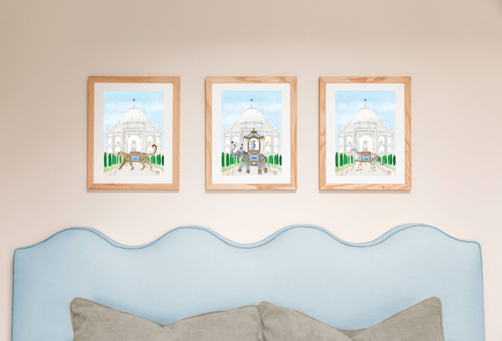 Tiger of the Taj Mahal Boys Wall Print