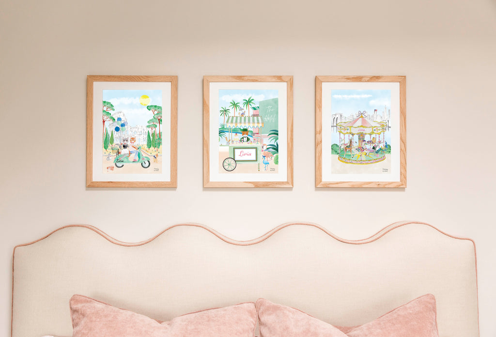 Personalised Motorbike at the Coliseum Print for Girls