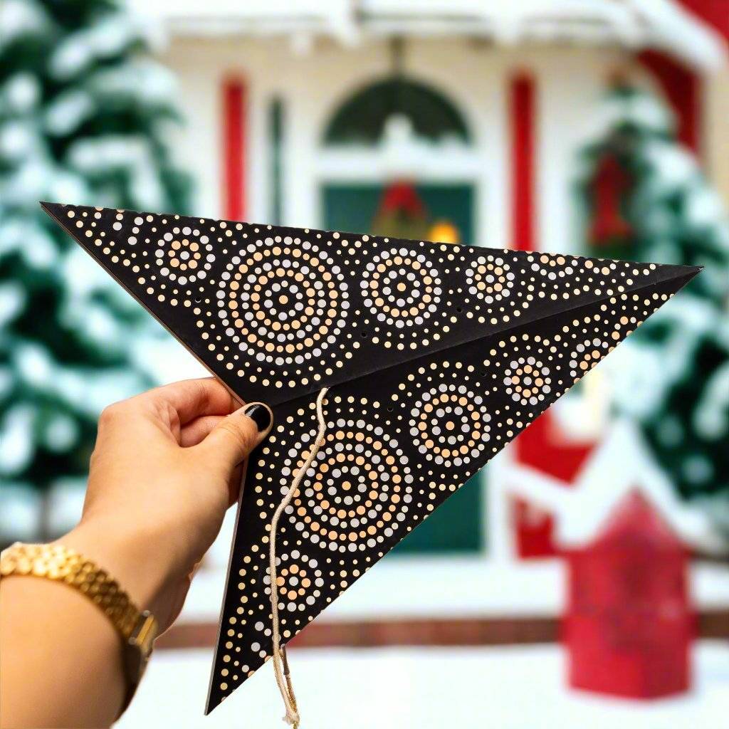 Morocco Sands Black Paper Star Lantern 60cm