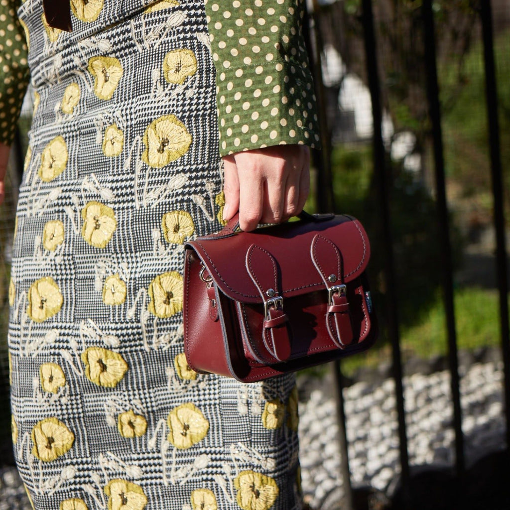 Handmade Leather Micro Satchel in Green