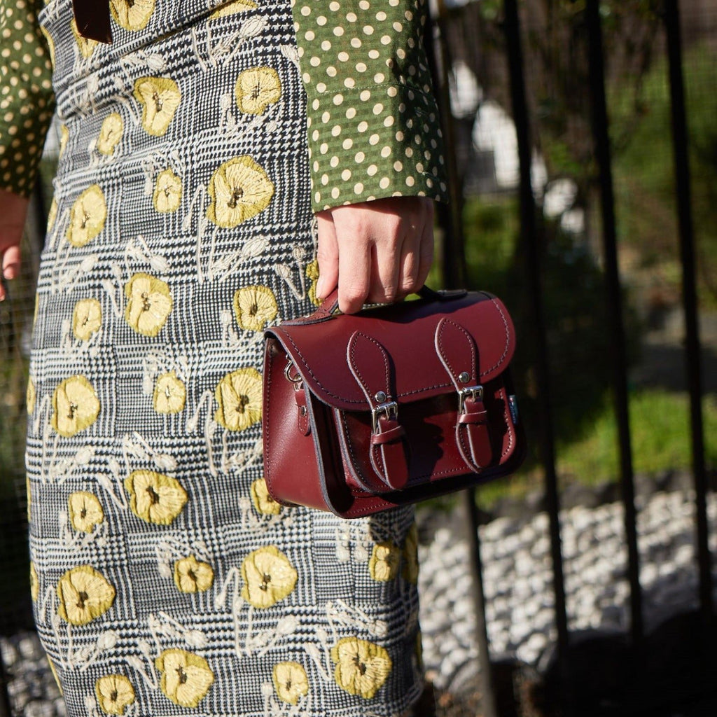 Handmade Leather Micro Satchel in Orange