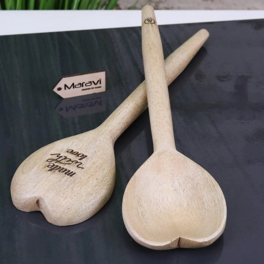 Heart Wooden Spoon Set of 2