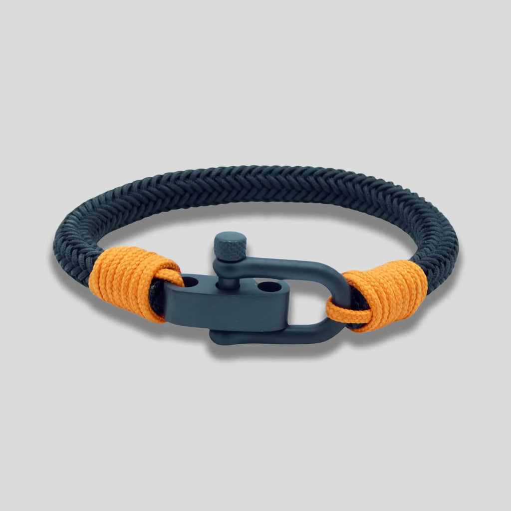 Matt Black Stainless Steel Shackle Bracelet