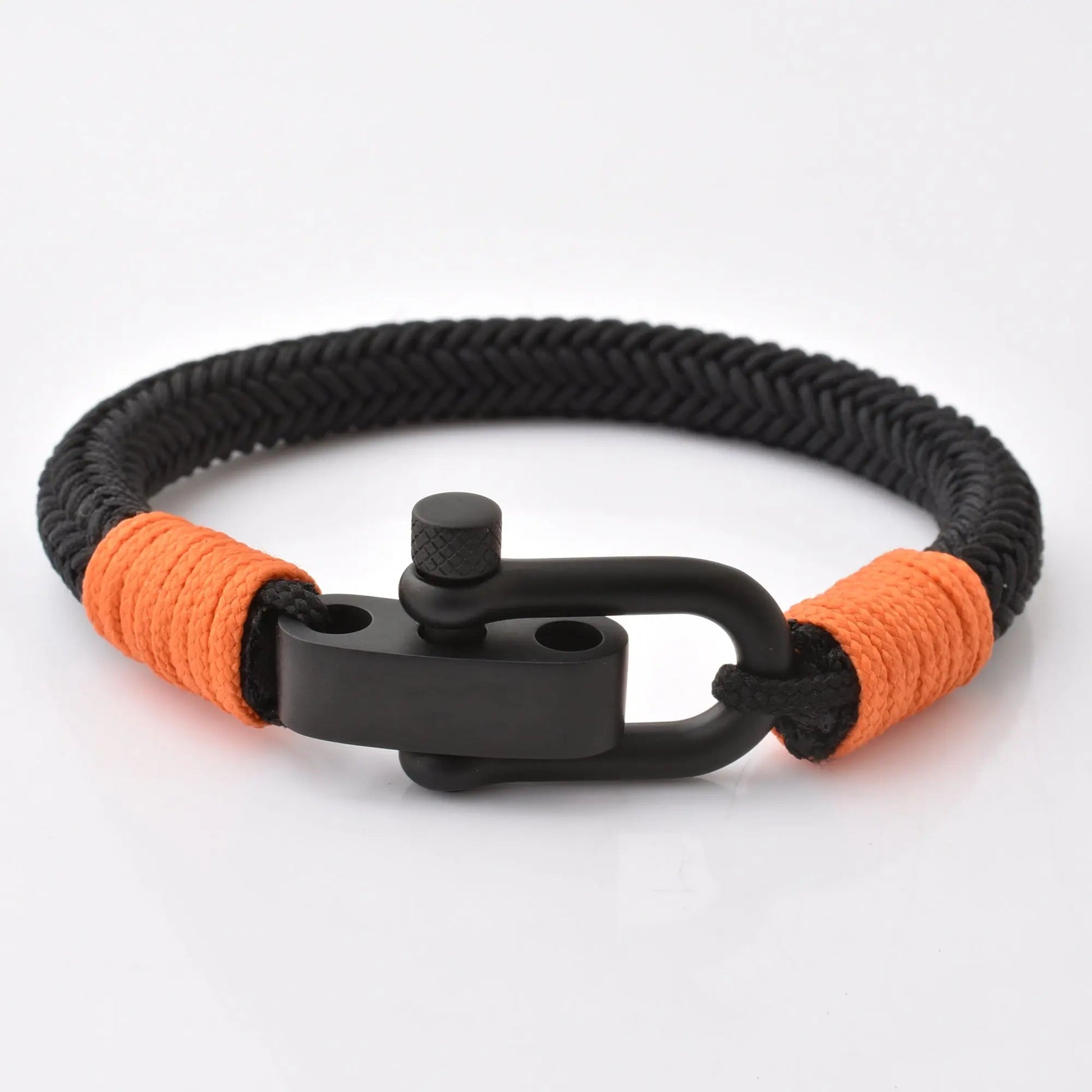 Matt Black Stainless Steel Shackle Bracelet