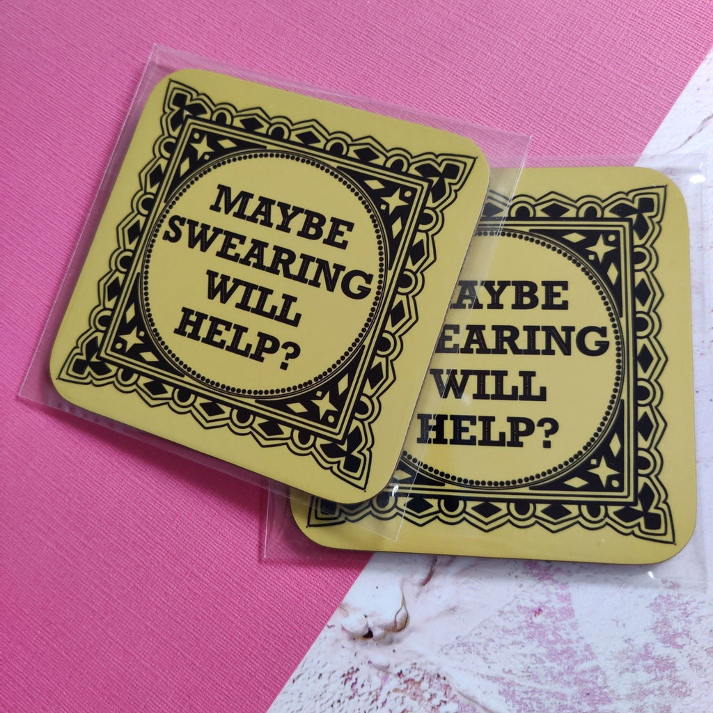Maybe Swearing Will Help Square Coaster