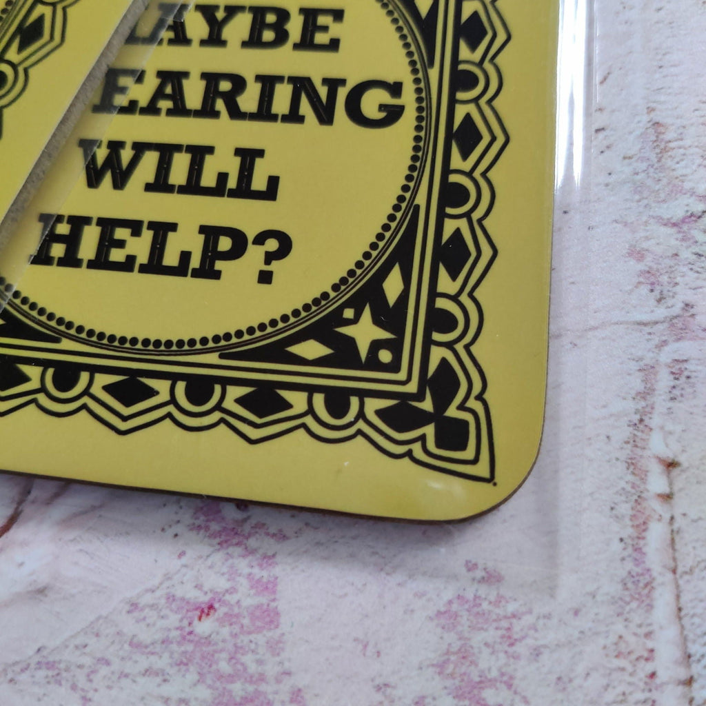Maybe Swearing Will Help Square Coaster