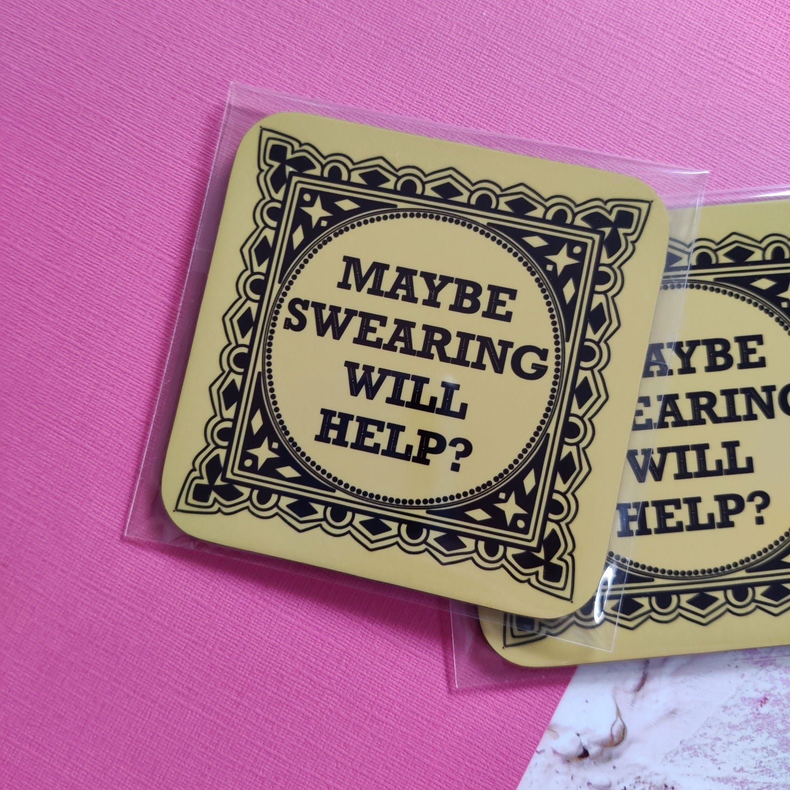 Maybe Swearing Will Help Square Coaster