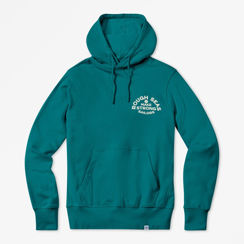 Men's Green Hoodie Rough Seas Make Strong Sailors