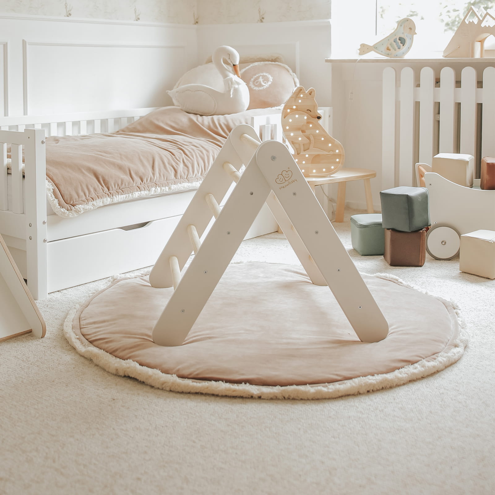 Children's Playhouse with Ladder & Tent – Versatile Indoor Fun by MeowBaby at www.brixbailey.com