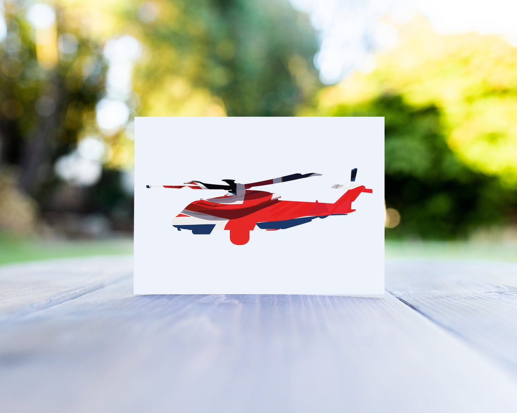 Merlin Mk2 Union Flag Greeting Card A6 Notecard