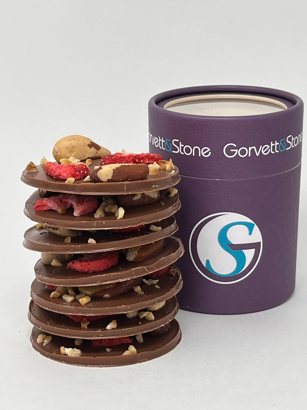 Giant Handmade Milk Chocolate Mendiants with Fruit and Nuts