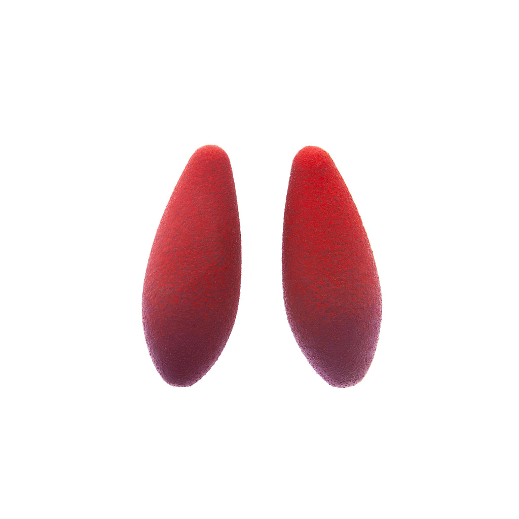 soft-focus mini raspberries earrings with a gentle cosmic dust shimmer