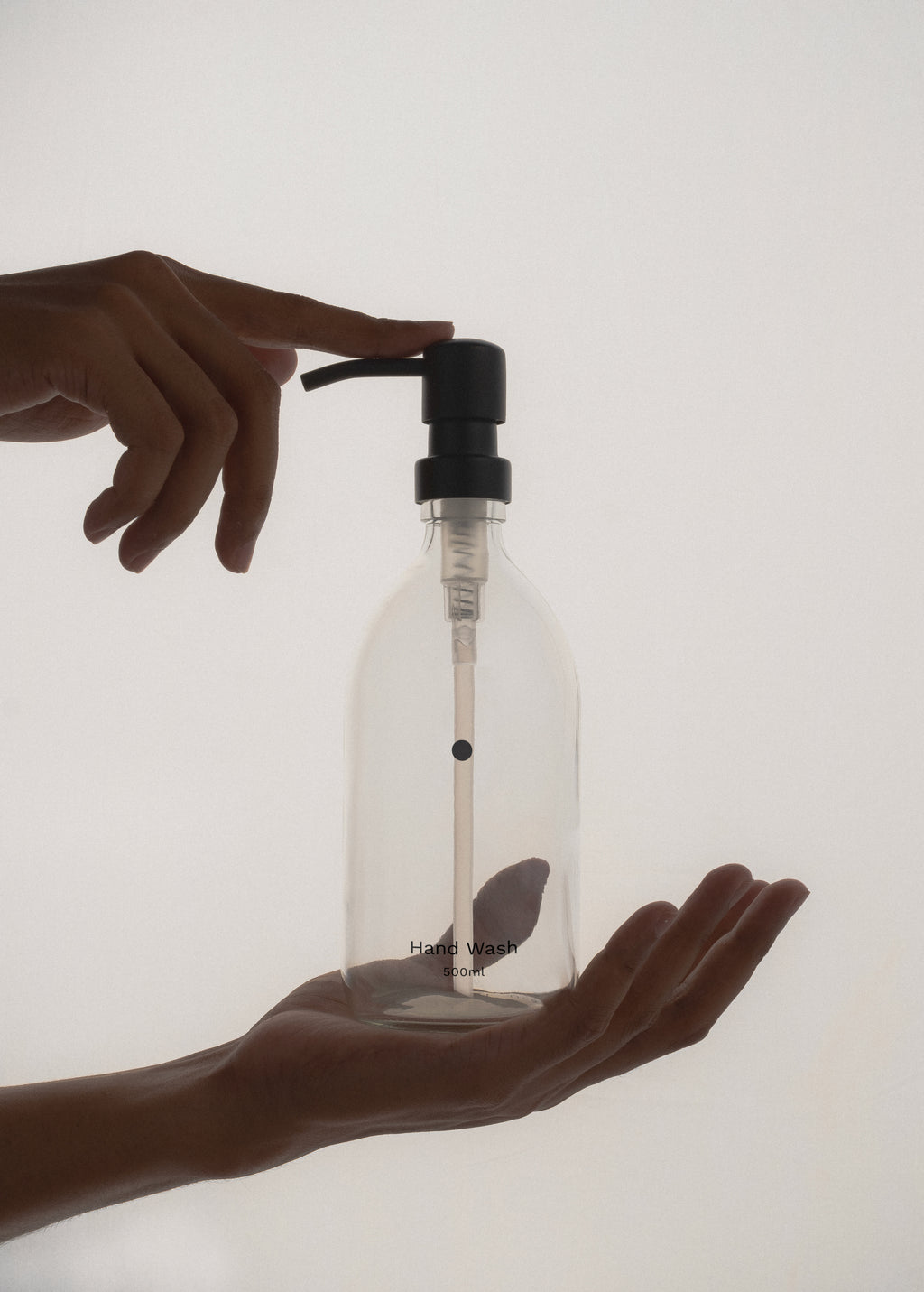 Clear Glass Soap Dispenser 500ml