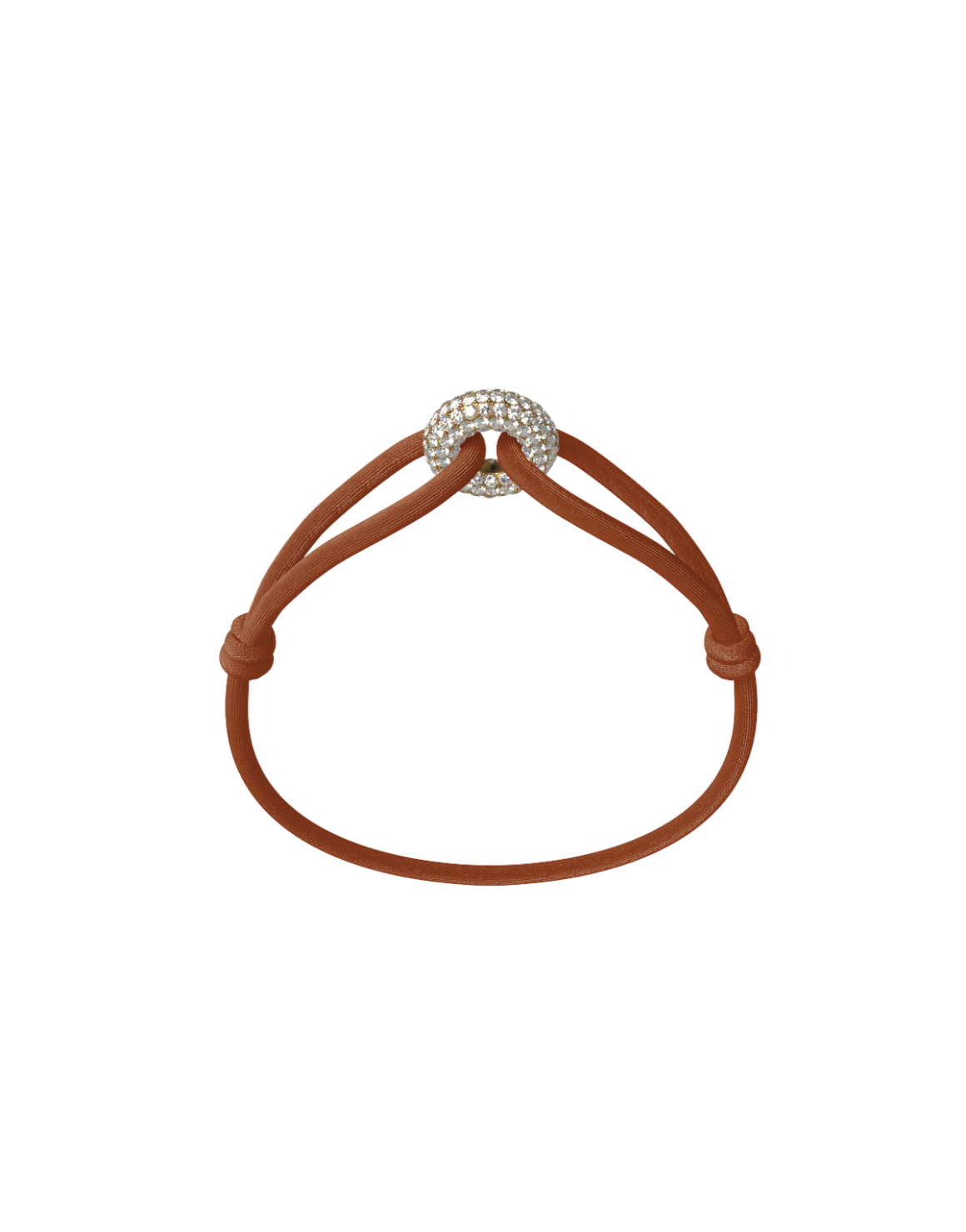Golden Pave Cord Bracelet with Lab Diamonds